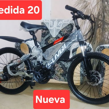 Bicicletas medida 20 frenos d disco 21 cambios amortiguacion,azul/negra y roja/negra,nuevas y armadas listas para montar - 2/2