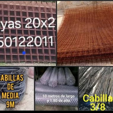 Malla electrosoldada criolla 3*2 y 20*20 los huecos 13000 originales 6*2 y 10*10 40000 cabilla 1/2 9m 9700 3/8 7000 - 2/2