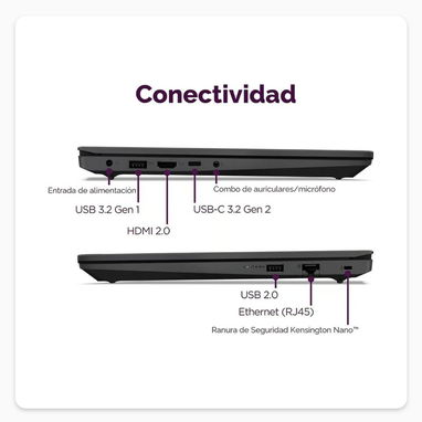 Laptop Lenovo V14 G4 IRU Intel Core i7-13620H 8GB RAM 256GB SSD 14 FHD Windows 11 Home ⚫ Negro 🔶 $680 - 3/3