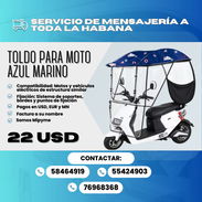 TOLDO PARA MOTO AZUL MARINO D1102 — $22 USD - Img 57422687