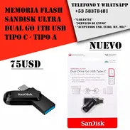 Memoria Flash Sandisk Ultra Dual Go 1TB USB Tipo C - Tipo A "Nuevo Sellado" - Img 53929121