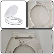 🛒 Asiento para inodoro universal – blanco, plástico duradero - Img 57946631