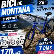 ✨ BICICLETA DE MONTAÑA ✨  Bicicleta de montaña Myniao No 26 ✅ Colores azul , rosado y blanco 🛡️ Garantía: 30 dias 🚚 EN - Img 57791047