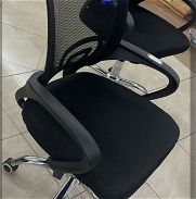 Silla de oficina giratoria de malla negra para juegos, asiento ergonómico de ordenador, ajustable, alto, con reposabrazo - Img 45867320