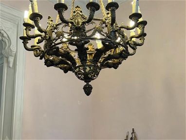 Lámpara de 16 luces de bronce antigua +53 52561382 Madelaine - Img main-image-45611326