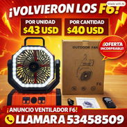 VENTILADORES RECARGABLES F6 EN 43 X UNIDAD Y 40 X CANTIDAD - Img 57534343
