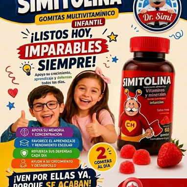 Precio 💰 *8usd* 👶SIMITOLINA: suplemento alimenticio con vitaminas y minerales. Ayuda al desarrollo cerebral e intelec - 2/2
