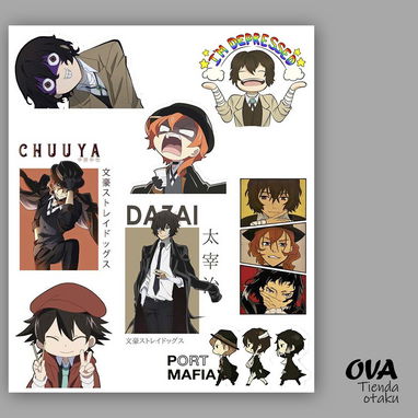 Hoja de pegatinas stickers calcomanías anime videojuegos y gamer - Img 119478009