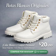 Botas Blancas Originales - Talla 41 - Nuevas - Confort Premium - $20 USD - Img 56062336