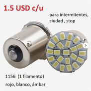 H17 Vendo bombillos led para intermitente, ciudad y stop 1156 (1 filamento) y 1157 (2 filamento) (blanco, ámbar, rojo) - Img 56643649