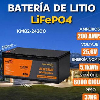 Bateria lifeP04 12 y 24 por 100AH marca Kingmox - 3/3