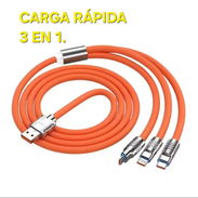 3 en 1 cable carga rápida y datos /iPhone, iPad, USB, tipo C, ... - Img 51996614