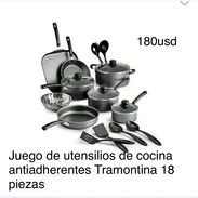 Juego de utensilios de cocina antiadherentes Tramontina 18 piezas - Img 55415801
