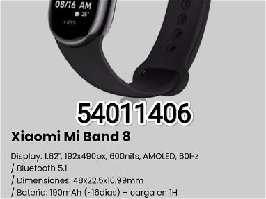 !!! SMART WATCH Xiaomi Mi Band 8 Display: 1.62", 192x490px, 600nits, AMOLED, 60Hz!!! - Img main-image