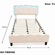 Cama con cabecero Tamaño: FULL / CAMERO $430/con luces led Tamaño: TWIN / Gemelos $380/ - Img 57961046
