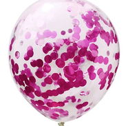 12" Latex con Confetis Rosado Fucsia(TPEx) - Img 55794035