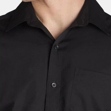 CAMISA NEGRA PARA HOMBRES GRANDES U OBESOS DE MANGAS LARGAS TALLA 3XL - Img 109498083