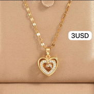Hermosa 😍Cadena de corazón🤍 de ✨Acero Inoxidable✨con enchape de oro. - Img 55959402