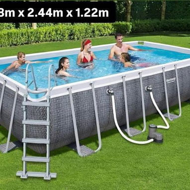 Nuevas en caja 📦originales piscina de lona y tubo excelente calidad - Img 119635603