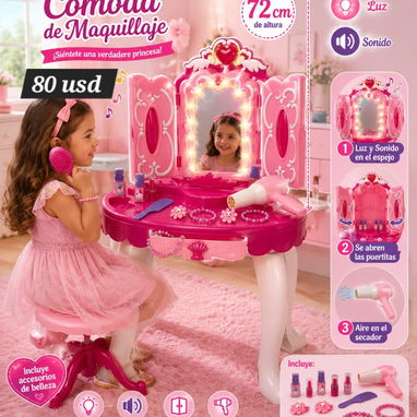 Maquillaje real no tóxico para niñas variedad de modelos y colores con muchos accesorios - 2/3