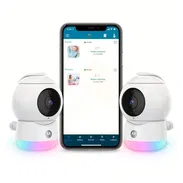 Cámara Motorola Peekaboo Monitor de Bebé con 2 Cámaras WiFi 1080p, Visión 360°, Audio Bidireccional, Luz Nocturna y App - Img 53125790