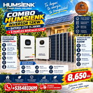 📢 COMBO HUMSIENK 📢 INVERSOR 12KW + BATERÍA LITIO 15.36KWH + 6 PANELES BIFACIALES 625W. 📲 54833699 - Img 57752885