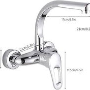 Mescladora de fregadero a la pared cuello ganzo nueva en su caja en 50USD - Img 55515789