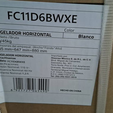 📦 *Nevera 10.5 pies Hisense* - 3/4