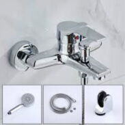 Mescladora doble tiro monomando para ducha nueva en su caja con todos los accesorios lista para instalar - Img 45556584