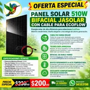 PANEL SOLAR 510W BIFACIAL JASOLAR CON CABLE PARA ECOFLOW - Img 57190315