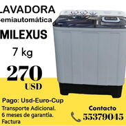 Lavadora Semiautomática Milexus 7 kg. Nuevas. - Img 45558108
