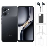 Teléfono Tecno Spark Go 3, 4GB Ram + 4GB Virtual, Total 8GB Ram, 64Gb, Con Cover, Mica y Audífonos - Negro - Img 55784658