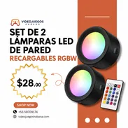 Set de 2 Lámparas LED de Pared Recargables RGBW | videojuegoshabana.com - Img 55555820