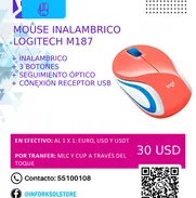 Mouse inalámbrico Logitech M187 - Solo 30 USD nuevo en caja - Img 48769226