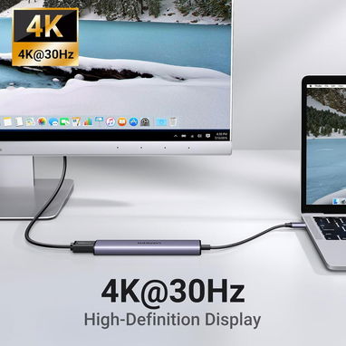 HUB UGREEN USB-C 5 EN 1 HDMI 4K PD 100W USB 3.0 PARA MACBOOK ENVÍO DISPONIBLE + GARANTÍA - 5/8