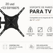 Soporte Articulado de Pared para TV 14 a 55 Pulgadas — Movible - Img 56222647