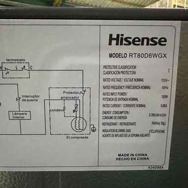 Refrigerador Hissense 7.27 pies³ - Img 118009187