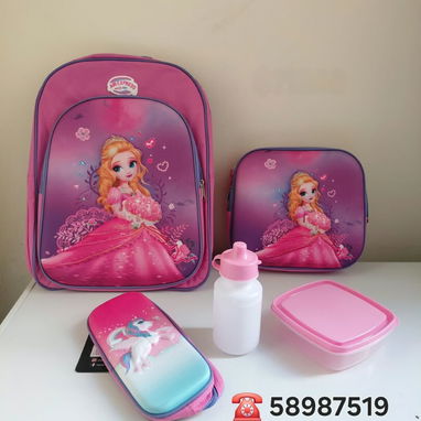 Mochilas 3D con merendero térmico, cartuchera, pomo y pozuelo - 4/9