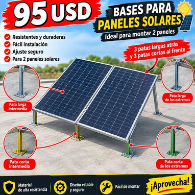 Base para paneles solares. - 5/5
