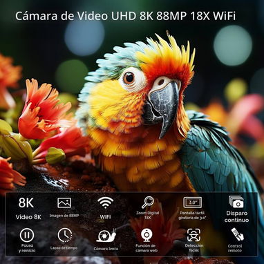 Oferta tecnológica: Cámara de Video 8K UHD 88MP para Vlogging | videojuegoshabana.com - 3/5