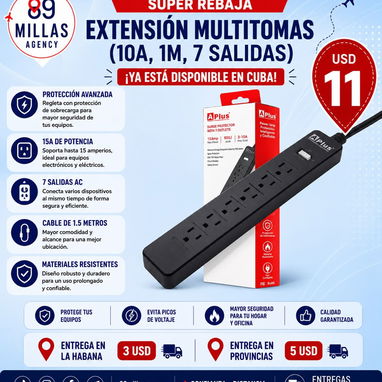 $10usd 🔌Extensiones Multitomas inteligentes y Protectores🔌 - Img 126677344