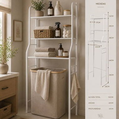 🚻 Estante Organizador 💰 $19 USD 🧺 Diseño práctico y elegante, ideal para aprovechar el espacio. 📞56249037 - Img 121649278