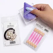 aplicadores de sombra de ojos, felpas de pelo, esponja de maquillaje, aplicadores de esponja, maquillajes, ligas de pelo - Img 55546436