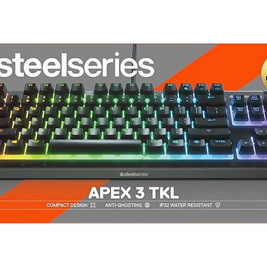 đŽ TECLADO STEELSERIES APEX 3 TKL RGB, RESISTENTE AL AGUA, SILENCIOSO, ANTI-GHOSTING â ENVĂO DISPONIBLE + GARANTĂA - Img 91554334