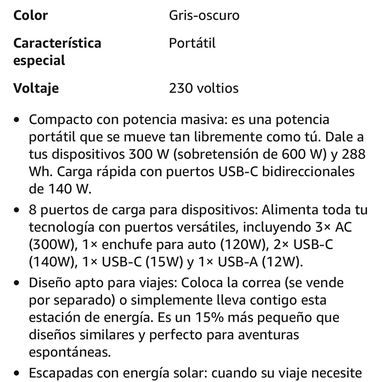 Anker Estación de energía portátil SOLIX C300 - 8/10