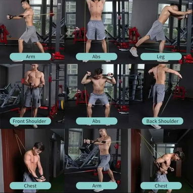 🏋️‍♀️ SET DE LIGAS ELÁSTICAS DE RESISTENCIA, ¡ENTRENA TODO TU CUERPO SIN SALIR DE CASA! 💪 - 2/3