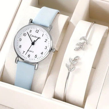 📞53884600.🎇 Set reloj de cuarzo para mujer y brazalete🎇 Mensajería disponible.🚴 - Img 120721276