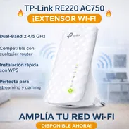 Extender -Repetidor de Rango WiFi - TP-LINK AC750- MODELO RE220 - DOBLE BANDA -1LAN- NUEVO EN SU CAJA - Img 55536470