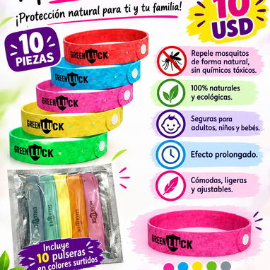 Manillas repelente mosquitos. Con aceite de citronela - 2/3