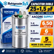 Capacitor doble 25+1,5 µF 450 VAC | Desde 5 USD - Img 58272268